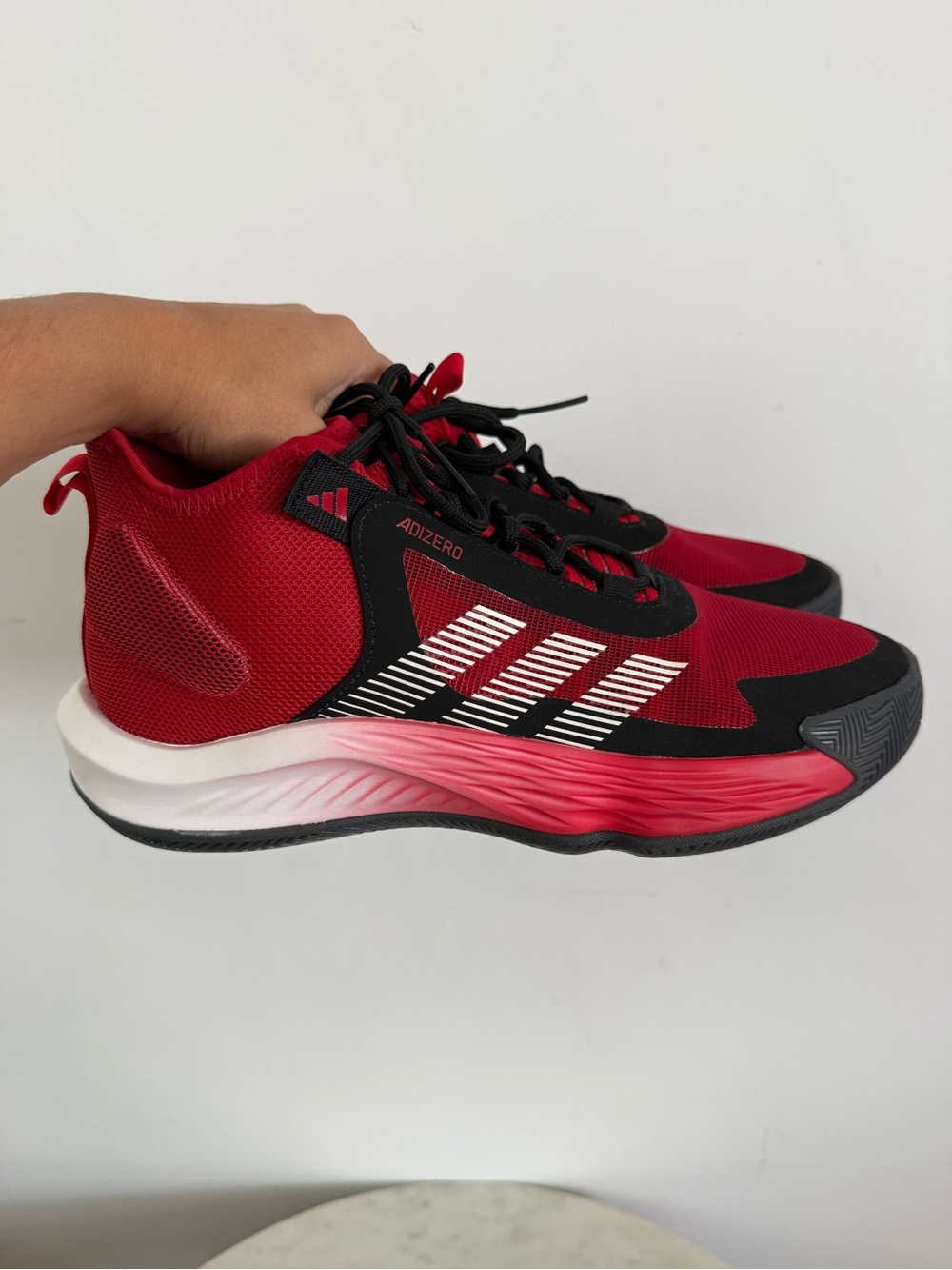 Adidas Men’s Adizero Select Basketball Team Power Red Black White Size 9 NWOB